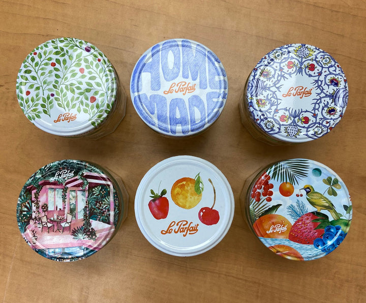 Le Parfait–Twist Lids 82 mm  (Six Pack–Assorted Designs)