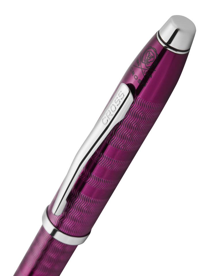Century® II midnight plum rollerball pen with silver tip, barrel accents, and clip