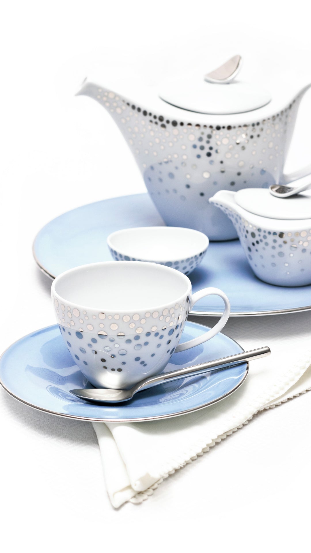 Silver Rain Tea Pot