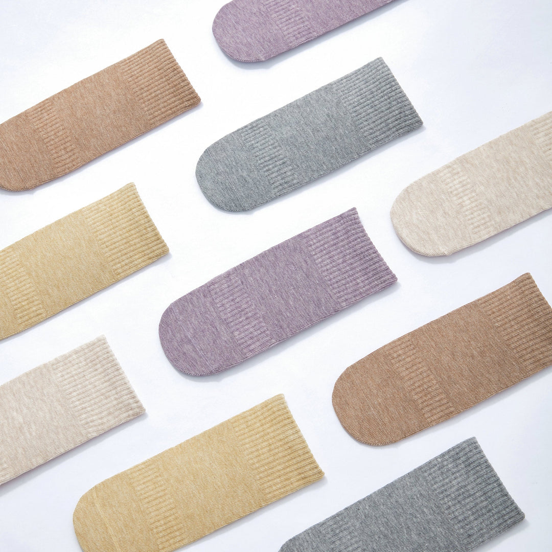 Multipack baby socks in mixed solid colors, ribbed knit cuffs and soft fabric