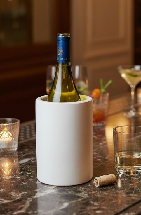 Concrete Utensil Holder / Concrete Wine Chiller: White
