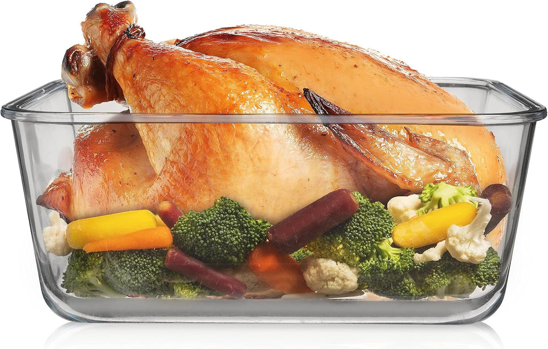 Extra‑Large Borosilicate Glass Baking & Storage Container–28 Cup