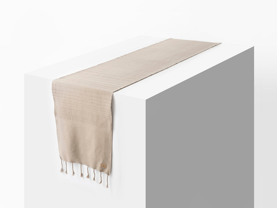 Handwoven Sustainable Cotton Niebla Table Runner