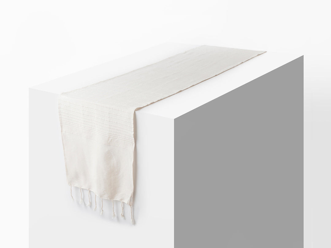 Handwoven Sustainable Cotton Niebla Table Runner