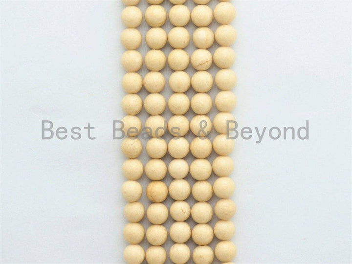 High Quality Wood Agate Beads, 6mm/8mm/10mm /12mm Cream Round Smooth Agate Beads,Loose Wood Agate Beads, 15.5inch strand, SKU#U423