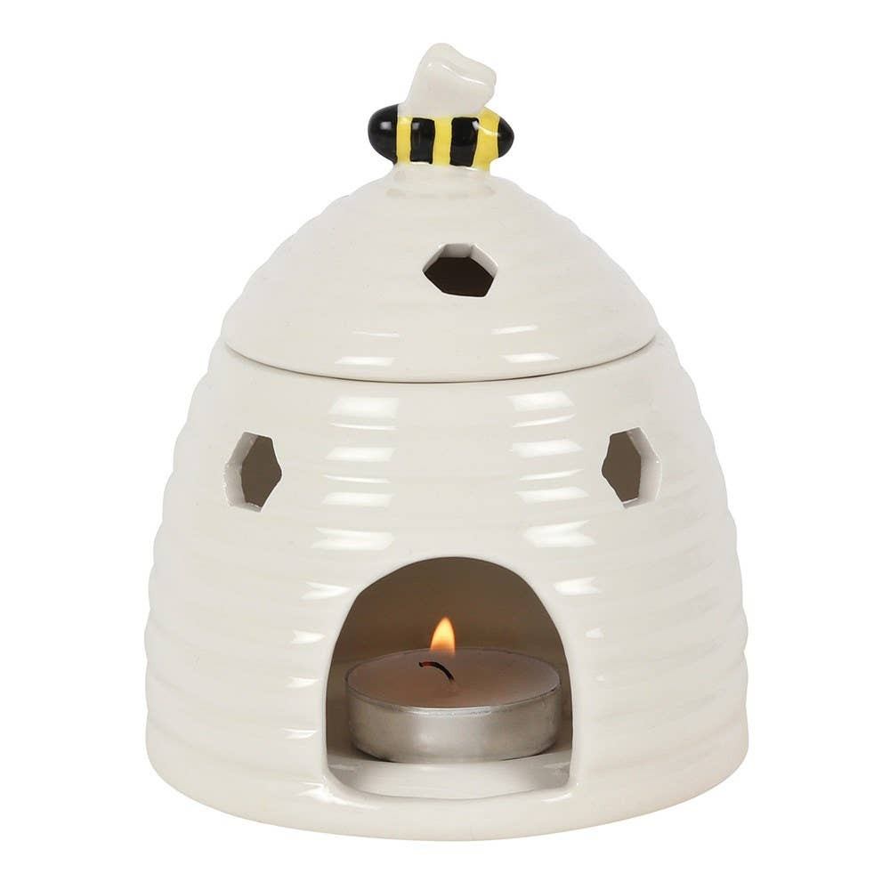 White Beehive Tealight Wax Warmer