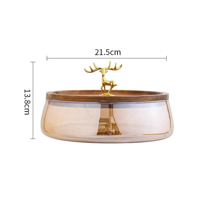Elk Glass Compote–Transparent or Amber