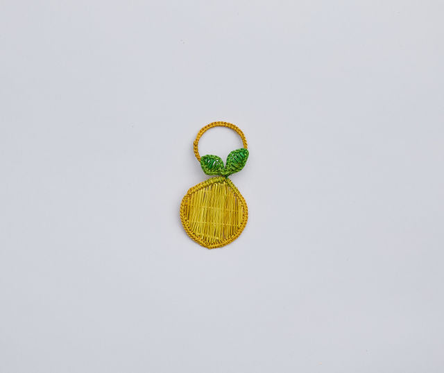 Lemon Napkin Ring  –Handwoven Iraca Palm