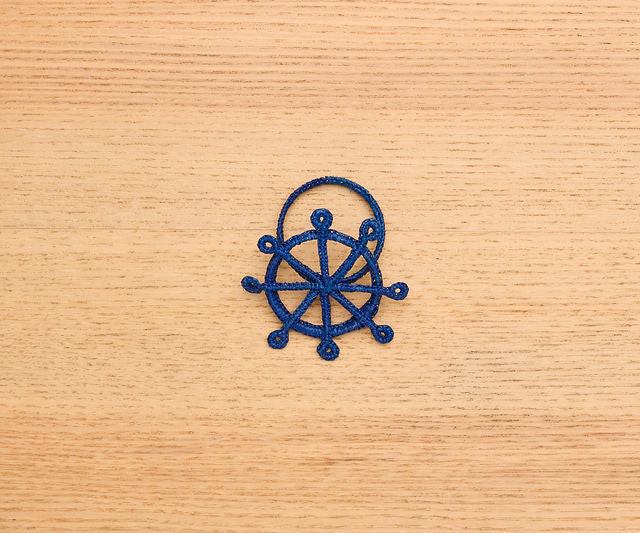 Coastal Ship Wheel Napkin Ring–Handwoven Iraca Palm — Napkins, [material], Payton James