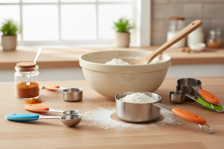 Stainless Steel Measuring Cups & Spoons Set — 10‑Piece