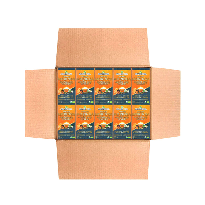 Organic Moringa Energy Tea - Orange Passionfruit - Natural Coffee Alternative