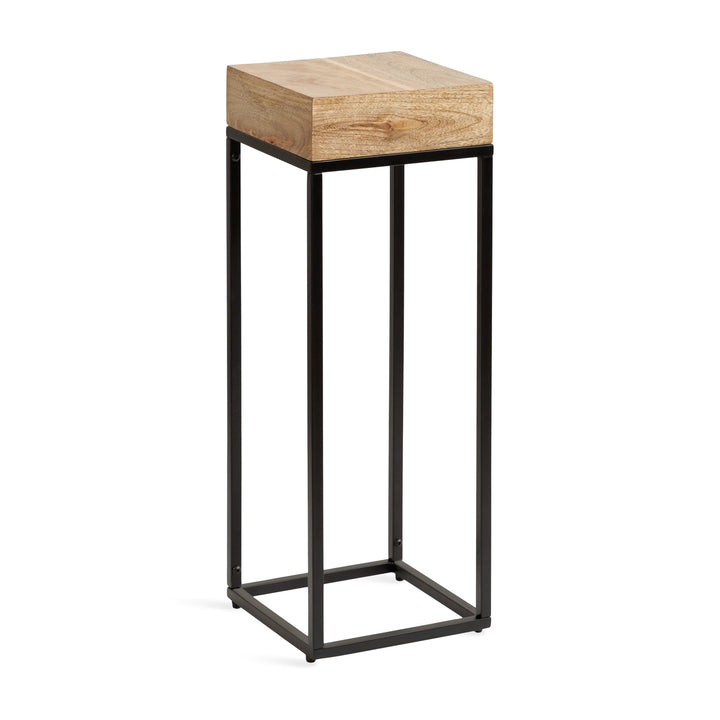 Karlsen Wood and Metal Slim Side Table