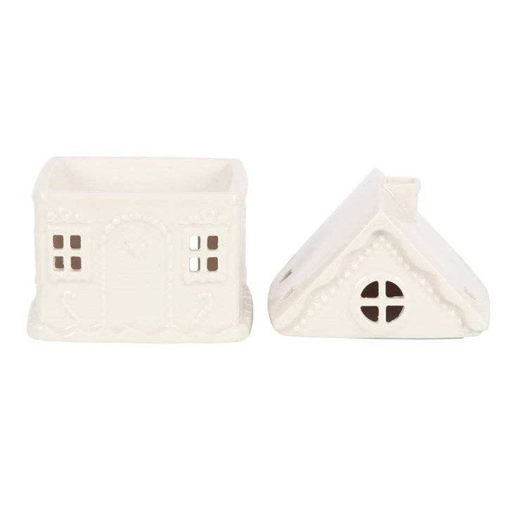White Gingerbread House Tealight Wax Warmer