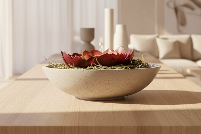 Concrete Para Bowl: White