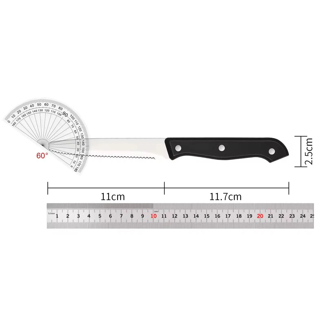 12 Piece Carbon Steel Kitchen Knife Set with Abs Handles