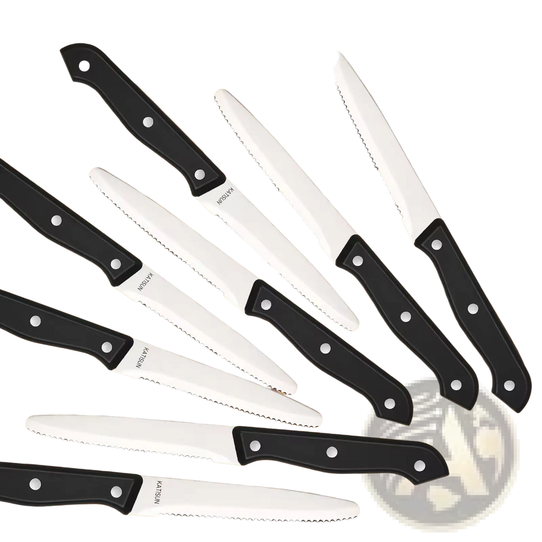12 Piece Carbon Steel Kitchen Knife Set with Abs Handles