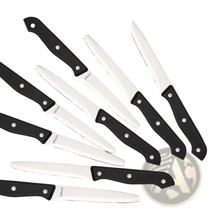 12 Piece Carbon Steel Kitchen Knife Set with Abs Handles