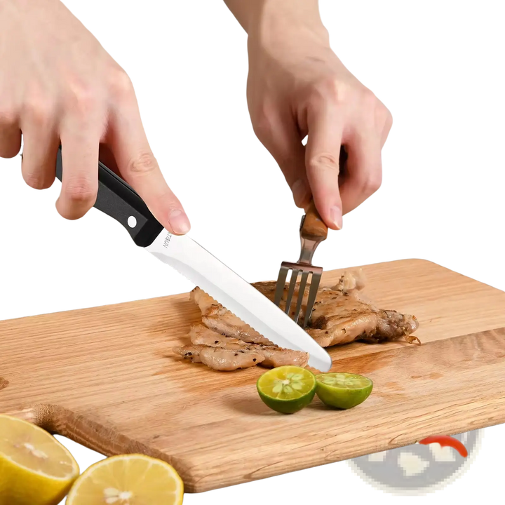 12 Piece Carbon Steel Kitchen Knife Set with Abs Handles