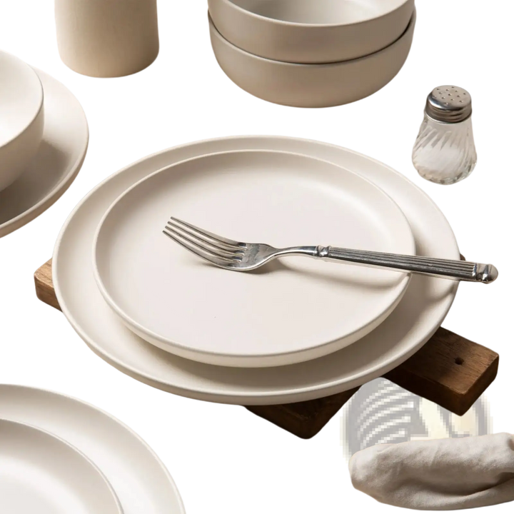 12 Piece Stoneware Dinnerware Set with Mugs for 3