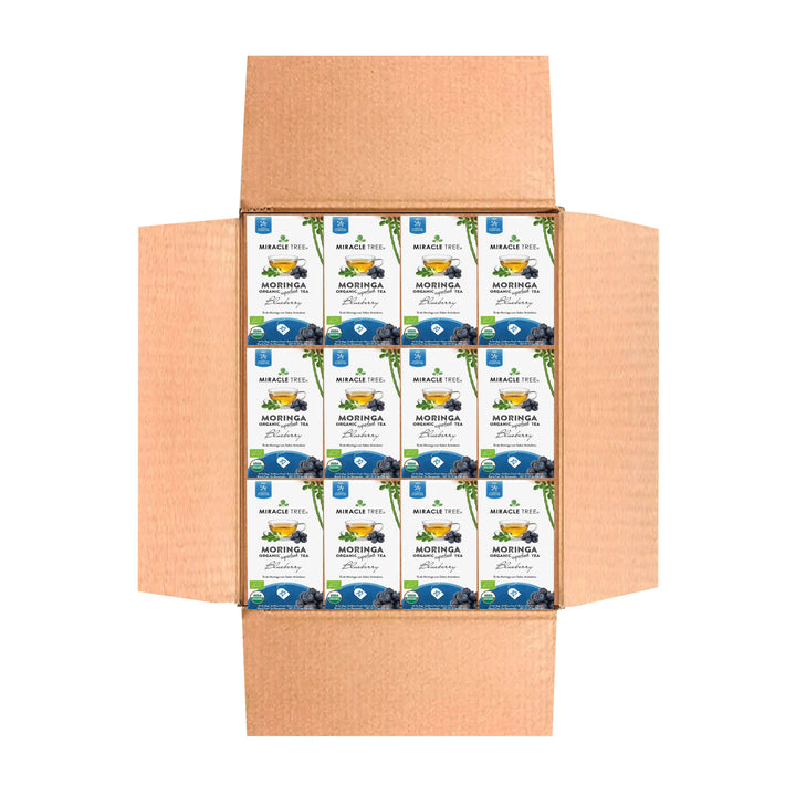 Organic Moringa Tea - Blueberry - Caffeine-Free Herbal Tea