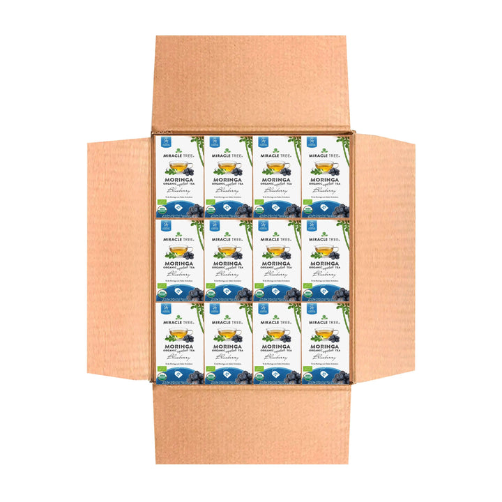 Organic Moringa Tea - Blueberry - Caffeine-Free Herbal Tea