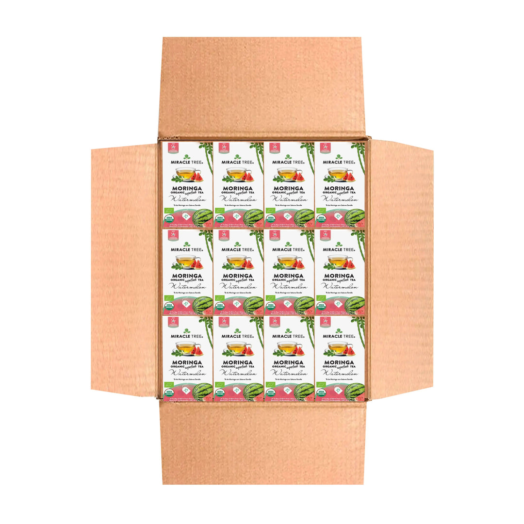 Organic Moringa Tea - Watermelon - Caffeine-Free Herbal Tea