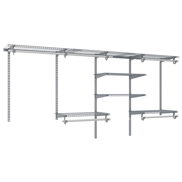 4-8 Feet Closet Organizers and Storage System with Hanging Rod for Laundry Bedroom