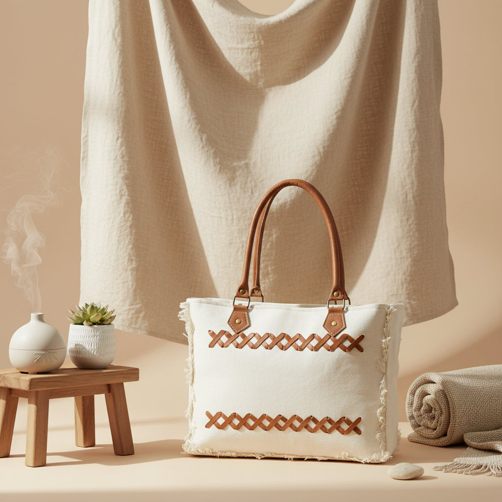Urban Zigzag Canvas Shopper's Tote