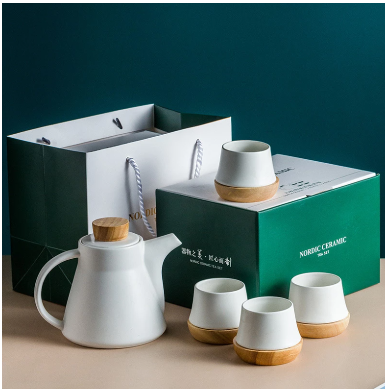 Ceramic Flower Gift Box Tea Set