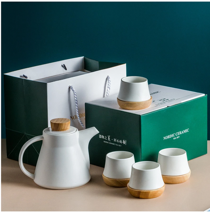 Ceramic Flower Gift Box Tea Set