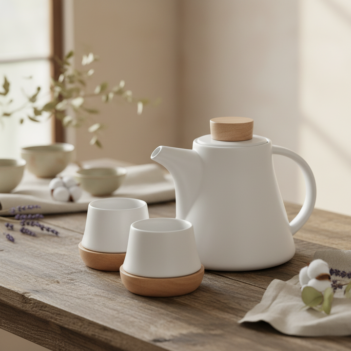 Ceramic Flower Gift Box Tea Set