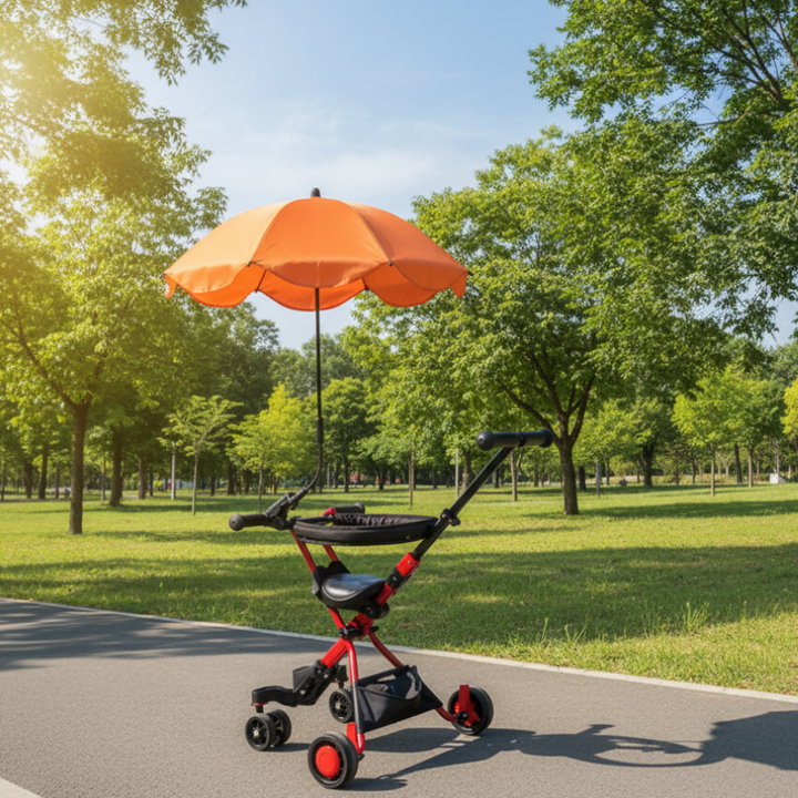 Outdoor Sunshade, Stroller Umbrella, UV Protection, Rain And Sun Dual-purpose Umbrella