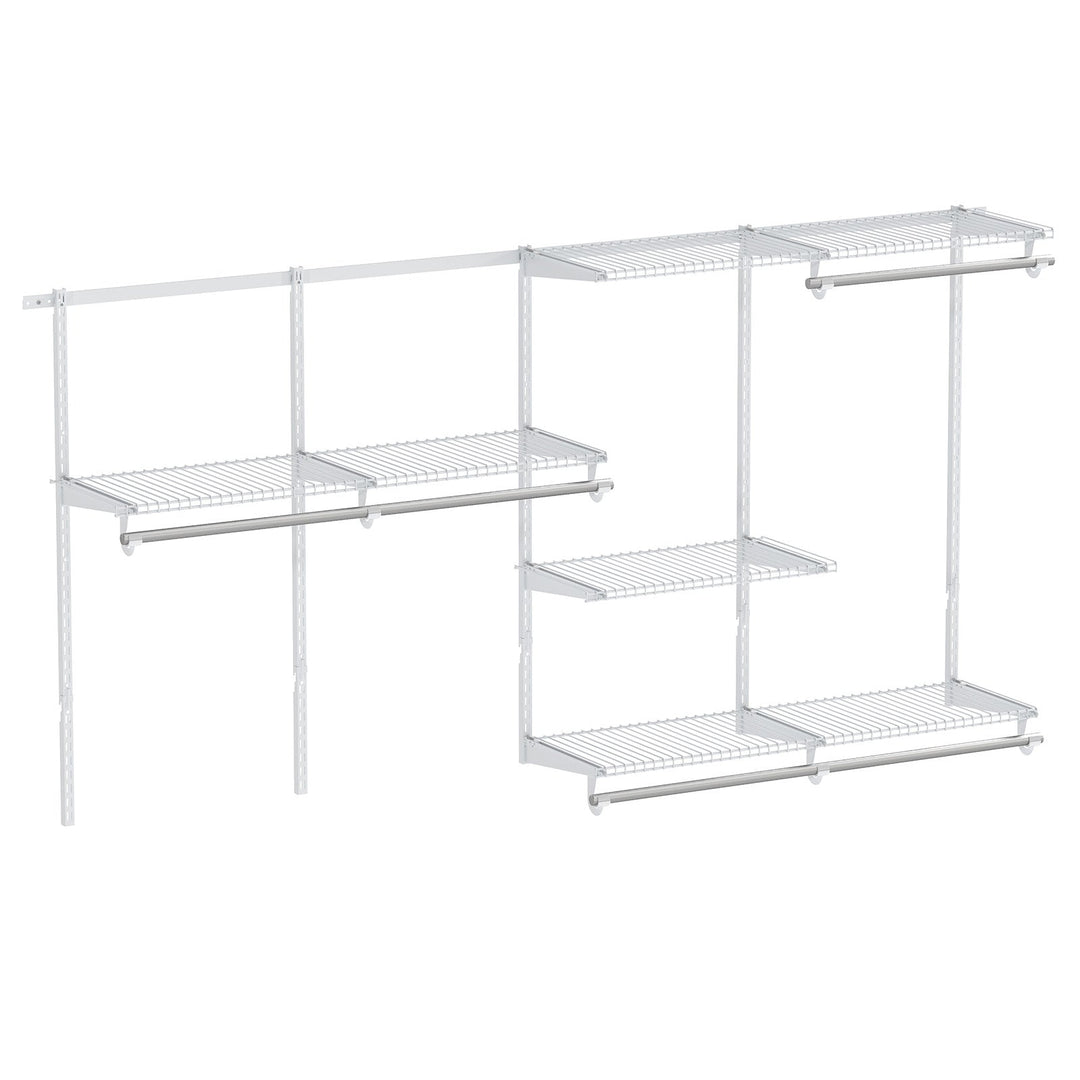 Closet System 4-8 FT Wall-Mounted Closet Shelves and Rod