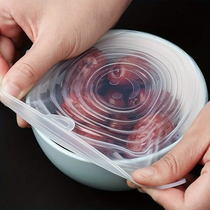 Reusable Silicone Stretch Lids (6‑Pack)