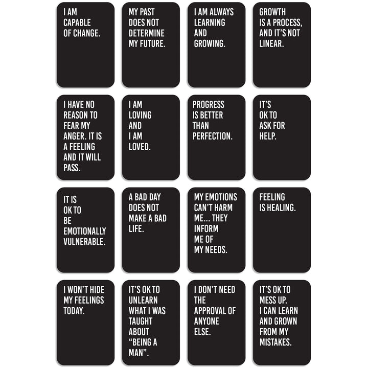 Empowering Affirmation Cards for Men, Deck of 16
