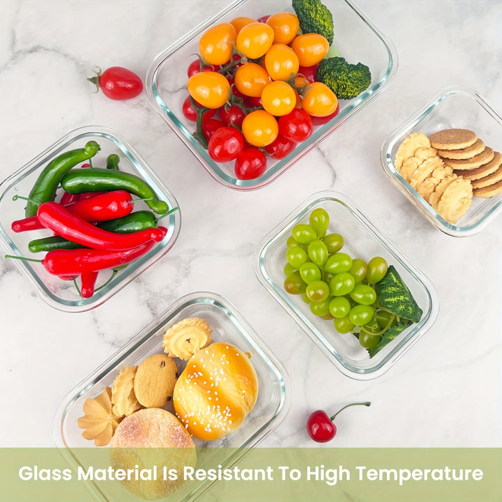 Glass Containers with Airtight Lids–16‑Piece Set