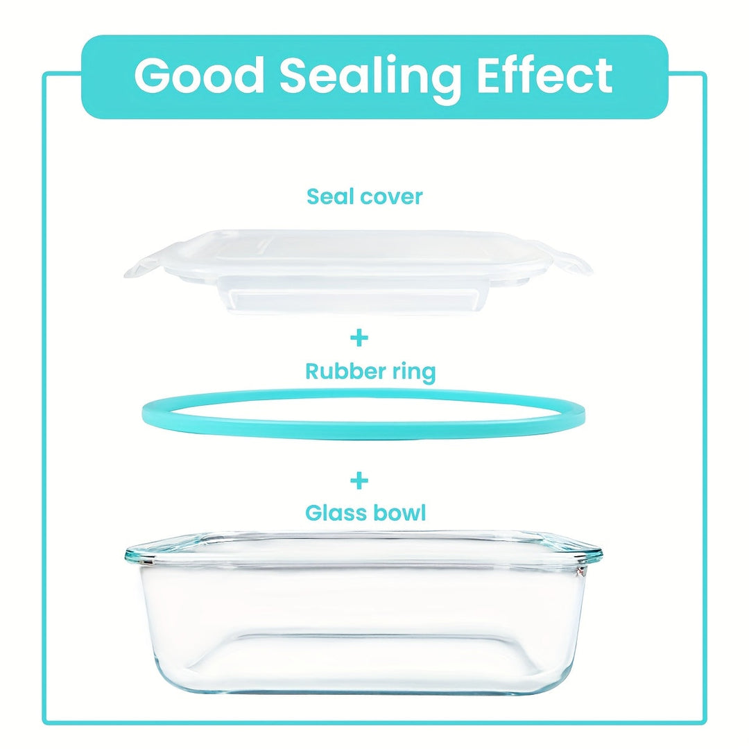 Glass Containers with Airtight Lids–16‑Piece Set