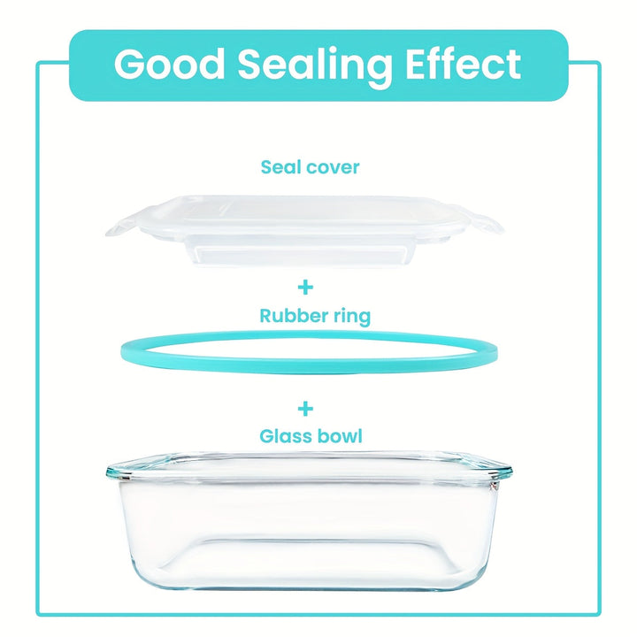 Glass Containers with Airtight Lids–16‑Piece Set