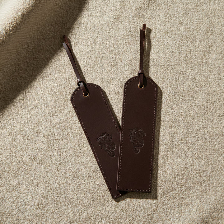 Dragon Tail Leather Bookmark - Set Of 2