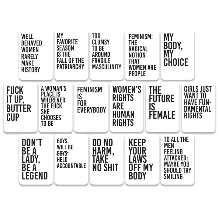 Feminist Affirmation Cards, Deck of 16