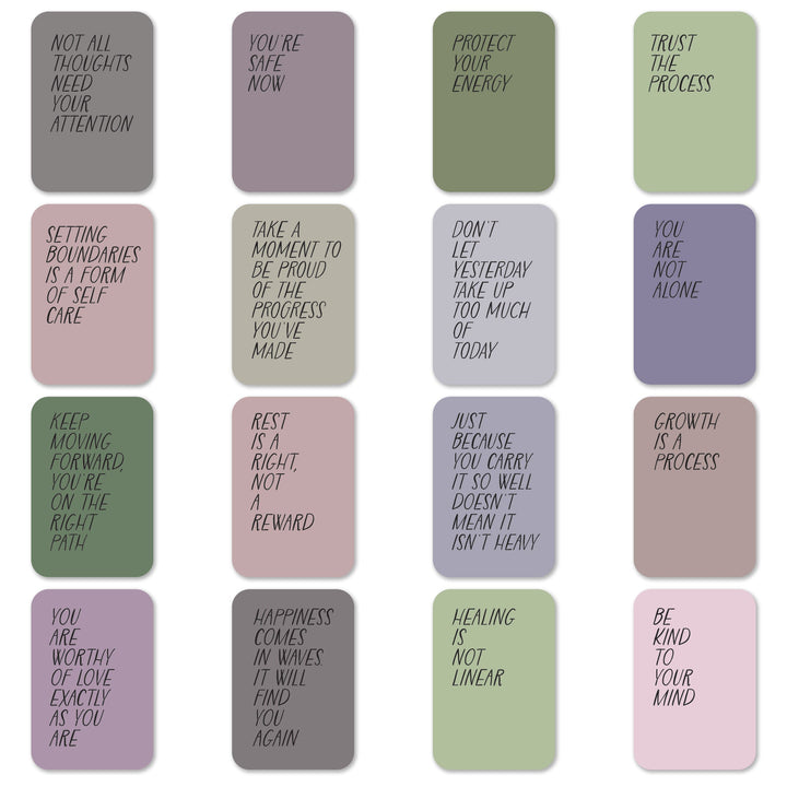 Self-Care Affirmation Cards, Deck of 16