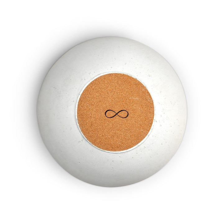 Concrete Infinity Bowl with Birch Presentation Crate: White