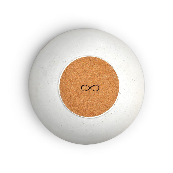 Concrete Infinity Bowl with Birch Presentation Crate: White — Decorative Storage, [material], Port Living Co.