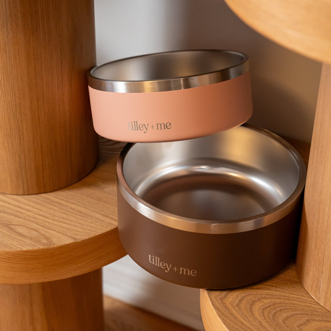 Tilley + Me Stainless Steel Pet Bowl (32 oz and 64 oz)