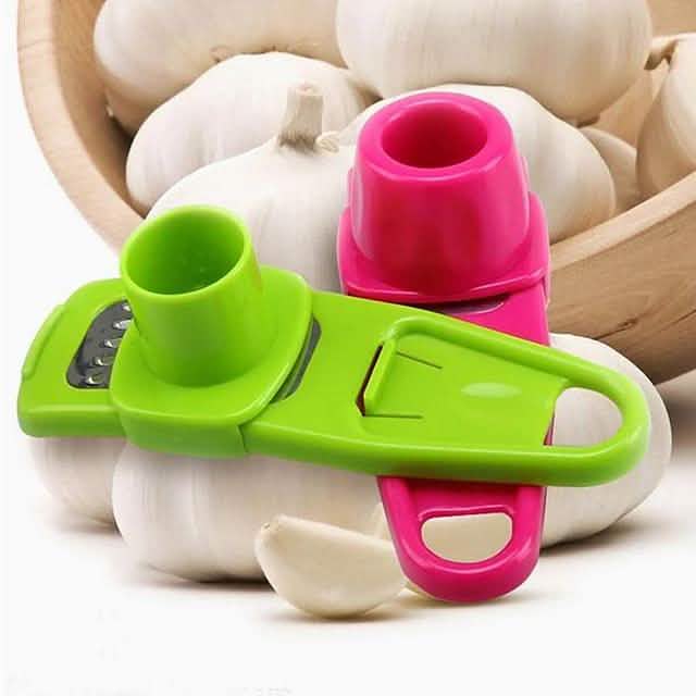 Stainless Steel Garlic & Vegetable Cutter—2‑Piece Set