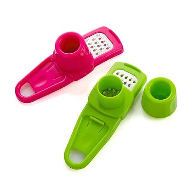 Stainless Steel Garlic & Vegetable Cutter—2‑Piece Set