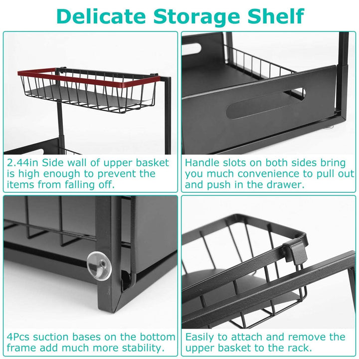 Under Sink 2-Tier Organizer with Pull‑Out Basket
