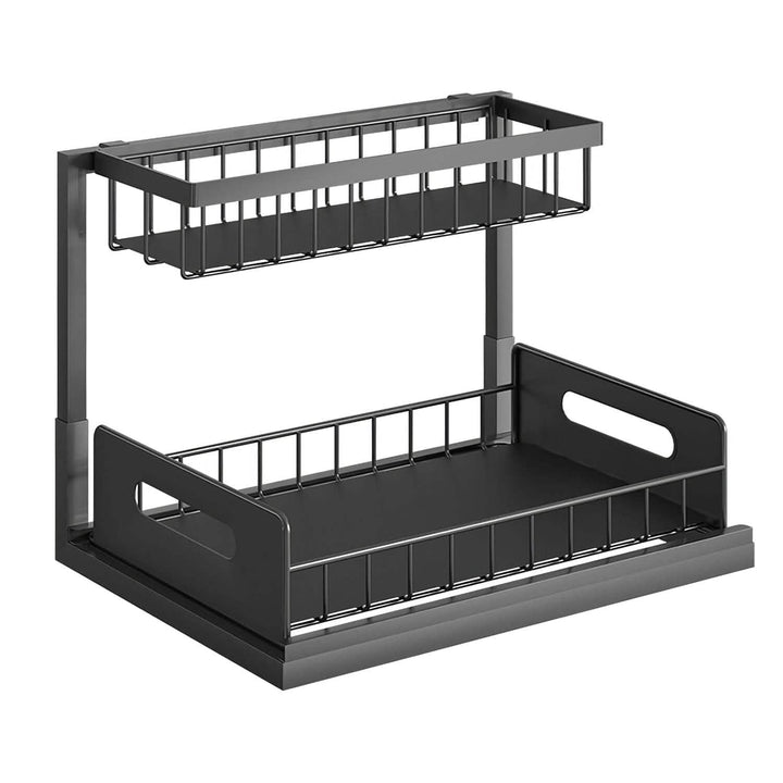 Under Sink 2-Tier Organizer with Pull‑Out Basket