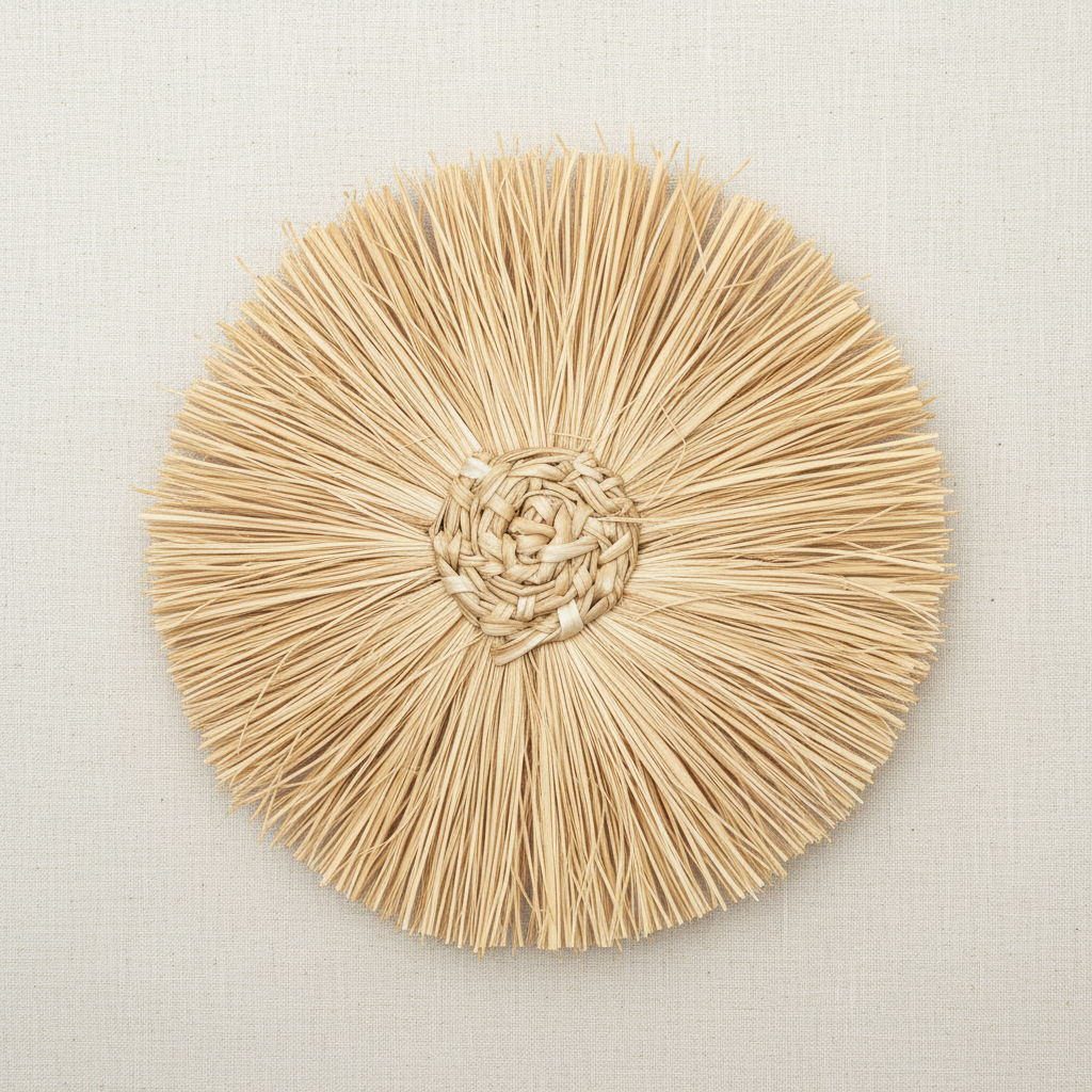 Pom Pom Handwoven Iraca Napkin Ring