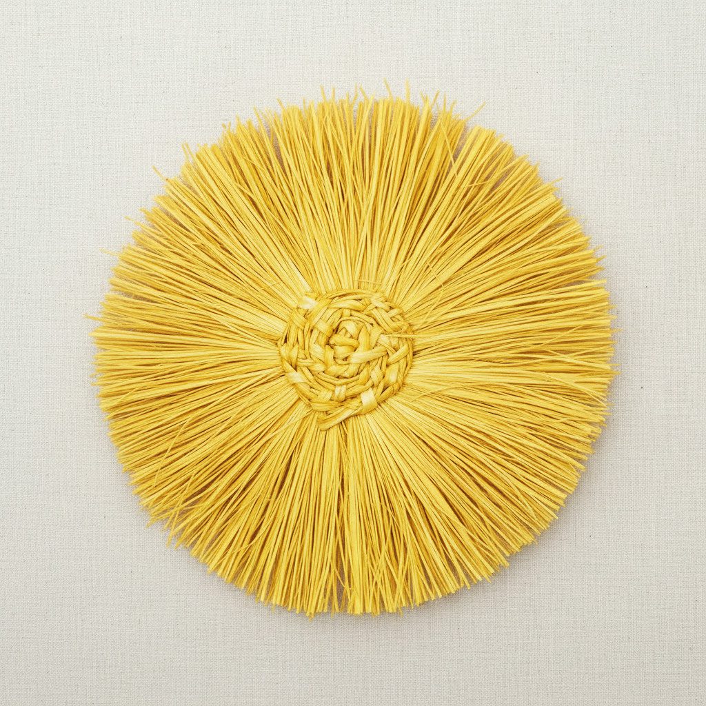 Pom Pom Handwoven Iraca Napkin Ring